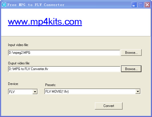 Convert MPG(MPEG-1, MPEG-2) to flash video FLV file with DoremiSoft Free MPG to FLV Converter.